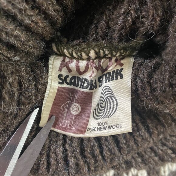 Runox Scandia Strik Sweater Women's Fair Isle Nordic Denmark Wool Fisherman - Picture 6 of 10